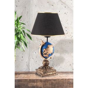 Lampa de masa, Opviq, 390FLH2250, Negru / Albastru / Auriu imagine