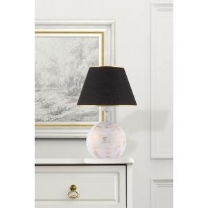 Lampa de masa, Opviq, 390FLH2252, Negru / Alb / Auriu imagine