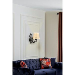 Aplica de perete, Opviq, 390FLH2331, Negru / Stejar imagine