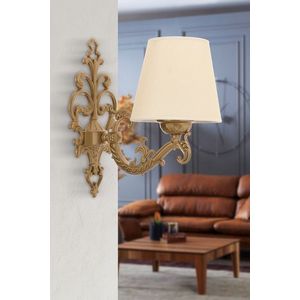 Aplica de perete, Opviq, 390FLH2335, Crem / Aur imagine