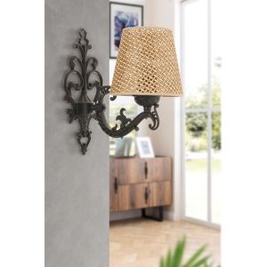 Aplica de perete, Opviq, 390FLH2337, Natural/Negru imagine