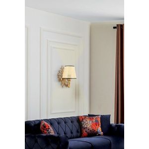 Aplica de perete, Opviq, 390FLH2344, Natural / Aur imagine