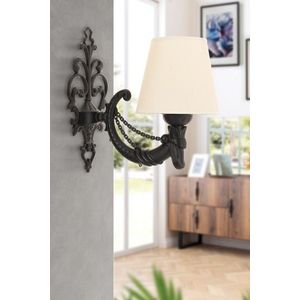 Aplica de perete, Opviq, 390FLH2346, Crem/Negru imagine