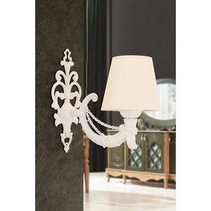 Aplica de perete, Opviq, 390FLH2348, Crem/Alb imagine