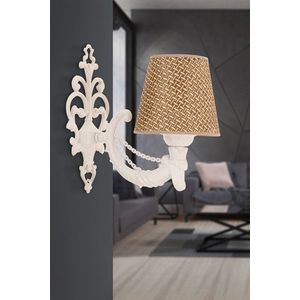 Aplica de perete, Opviq, 390FLH2351, Natural/Alb imagine