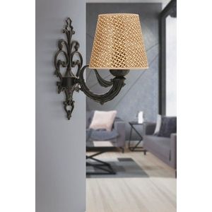 Aplica de perete, Opviq, 390FLH2361, Natural/Negru imagine