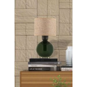 Lampa de masa, Opviq, 433NUV1522, Bej/Verde imagine