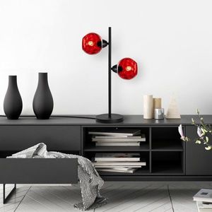 Lampa de masa, Opviq, 521SHN3664, Roșu/Negru imagine
