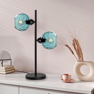 Lampa de masa, Opviq, 521SHN3665, Albastru/Negru imagine