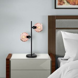 Lampa de masa, Opviq, 521SHN3666, Roz/Negru imagine