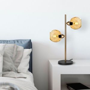 Lampa de masa, Opviq, 521SHN3672, Galben / Aur imagine