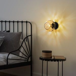 Aplica de perete, Opviq, 521SHN3693, Galben/Negru imagine