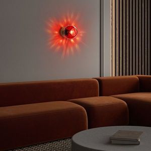 Aplica de perete, Opviq, 521SHN3695, Roșu / Auriu imagine