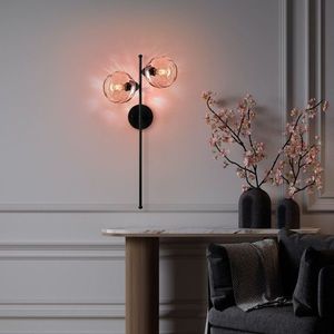 Aplica de perete, Opviq, 521SHN3702, Roz/Negru imagine