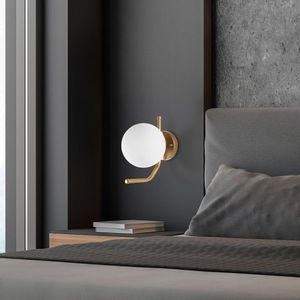 Aplica de perete, Opviq, 521SHN3710, Aur/Alb imagine