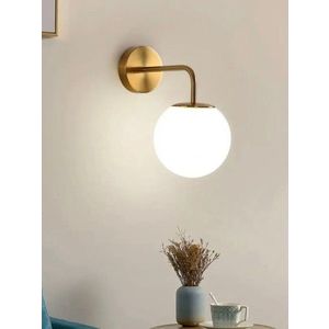 Aplica de perete, Opviq, 751ARL1144, Metal, Aur/Alb imagine