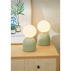 Lampa de masa, Opviq, 751ARL1121, Metal, Verde Mentă / Alb imagine