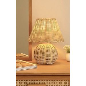 Lampa de masa, Opviq, 751ARL1136, Bambus, Bej imagine