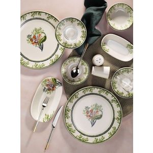 Set de mic dejun, Hermia, 868ARY1110, Portelan, Platou mic: 15 cm (4 bucăți), Multicolor imagine