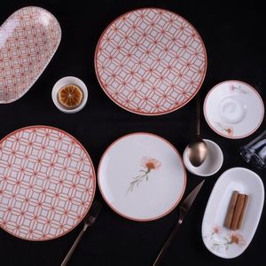 Set de mic dejun, Hermia, 868ARY1103, Portelan, Platou pentru tort: 21 cm (6 bucăți), Multicolor imagine