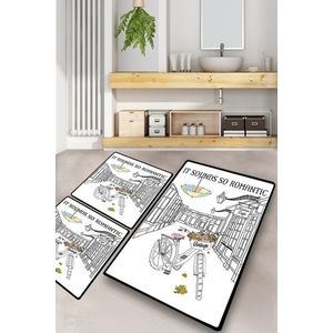 Set covorase de baie, L'essentiel Maison, It Sounds So Romantic, Poliester, Multicolor imagine