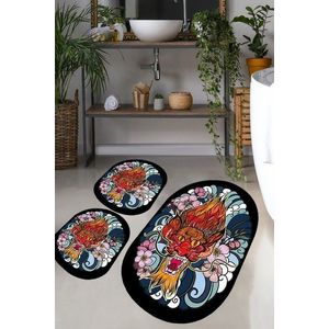 Set covorase de baie, L'essentiel Maison, Lakingo, Poliester, Multicolor imagine