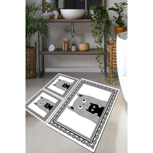 Set covorase de baie, L'essentiel Maison, Mom Cat, Poliester, Multicolor imagine