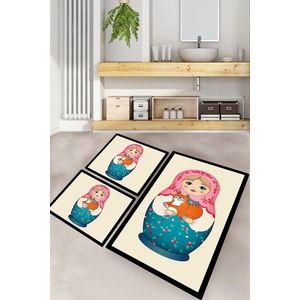 Set covorase de baie, L'essentiel Maison, Tumbler, Poliester, Multicolor imagine