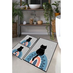 Set covorase de baie, L'essentiel Maison, Waiten, Poliester, Multicolor imagine