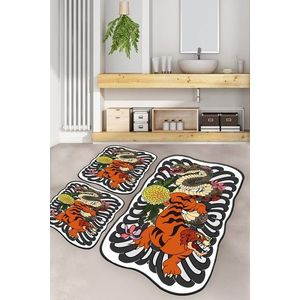 Set covorase de baie, L'essentiel Maison, Wild Animals, Poliester, Multicolor imagine