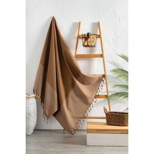 Prosop de plaja, L'essentiel Maison, Selge, 100x200 cm, Bumbac, Tutun imagine