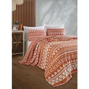 Cuvertura pique Single, L'essentiel Maison, Artec, Bumbac, Portocaliu imagine