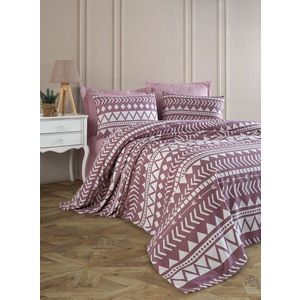 Set cuvertura pique dubla, L'essentiel Maison, Artec, Bumbac, Lila imagine