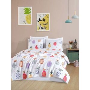 Set cuvertura pique dubla, L'essentiel Maison, Iva, Bumbac, Multicolor imagine