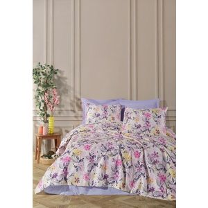 Set cuvertura pique dubla, L'essentiel Maison, Luna, Bumbac, Lila imagine