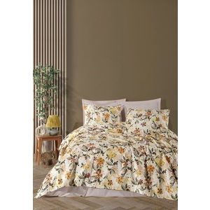 Set cuvertura pique dubla, L'essentiel Maison, Luna, Bumbac, Galben imagine