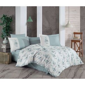 Lenjerie de pat dubla 4 piese, L'essentiel Maison, Estate v2, Albastru imagine