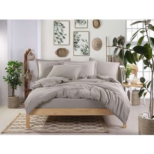 Set de huse de pilotă duble din muselină, L'essentiel Maison, Muslin, Cappuccino imagine