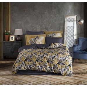 Set de huse de pilotă duble din satin Tencel, L'essentiel Maison, Natali, Aur/Antracit imagine