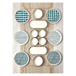 Set de mic dejun, Hermia, 430KSV1385, Platou: 25 x 11 x 3, 5 cm (2 bucăți), Multicolor imagine