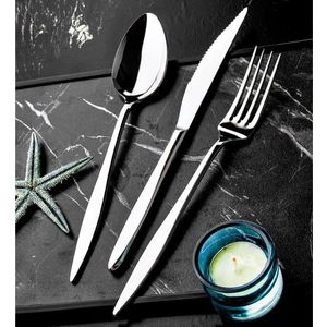 Set tacamuri, Hermia, 357NYP1309, Furculiță de masă: 21 x 2, 5 cm (6 bucăți), Argintiu imagine