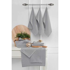 Set prosoape de bucatarie, Hermia, 994PRL1135, Dimensiune: 40 x 60 cm (10 bucăți), Gri inchis imagine
