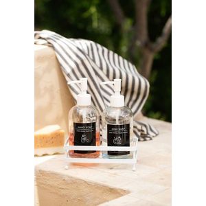 Set dozator de sapun, Hermia, 127RKL1421, Suport metalic (1 bucată), Transparent imagine