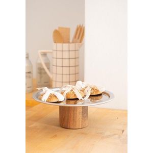 Stand de prezentare a alimentelor, Hermia, 886SVN1159, Dimensiuni: 23 x 23 x 8 cm, Argintiu imagine