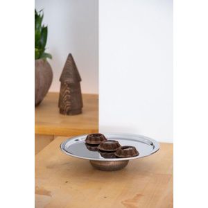 Stand de prezentare a alimentelor, Hermia, 886SVN1149, Dimensiuni: 23 x 23 x 5 cm, Argintiu imagine