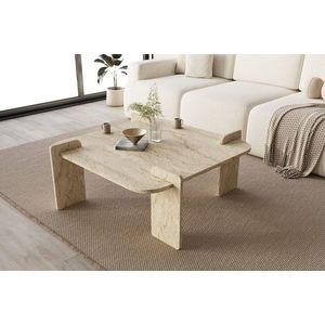 Masuta de cafea, Hanah Home, Woog, 90x35x90 cm, Travertin imagine