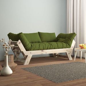 Canapea de gradina cu 2 locuri, Hanah Home, CPT8112-210, Natural/Verde imagine