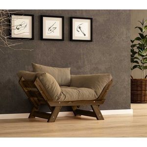 Fotoliu de gradina, Hanah Home, CPT8132-140, Nuc / Cămilă imagine