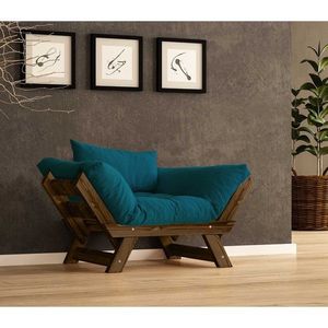 Fotoliu de gradina, Hanah Home, CPT8138-140, Nuc / Verde petrol / imagine