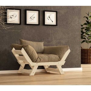 Fotoliu de gradina, Hanah Home, CPT8142-140, Natural / Cămilă imagine